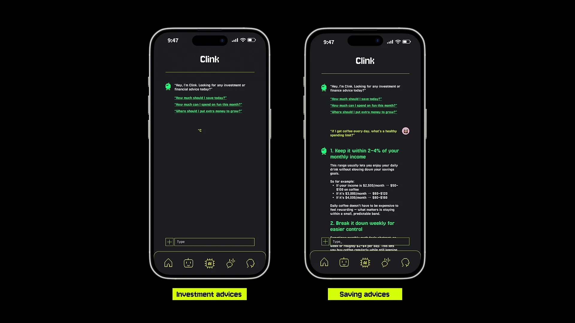 The CLINK AI in action.