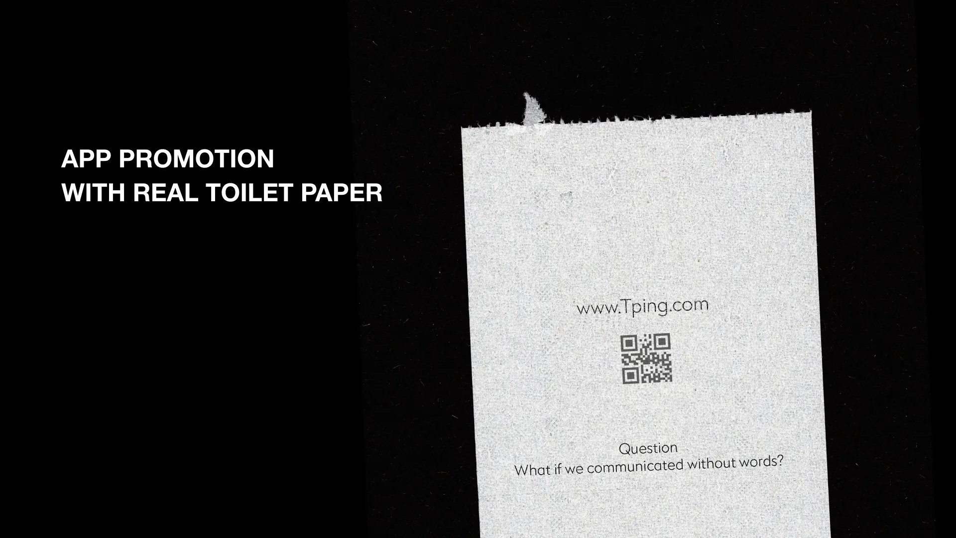 This image showcases our app promotion using a toilet paper-themed advertisement.